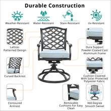 Load image into Gallery viewer, Aluminum Dining Swivel Chair With Cushion
