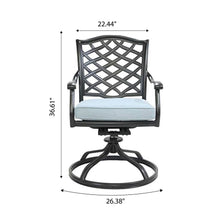 Load image into Gallery viewer, Aluminum Dining Swivel Chair With Cushion
