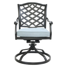 Load image into Gallery viewer, Aluminum Dining Swivel Chair With Cushion

