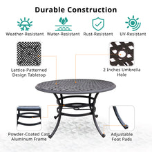 Load image into Gallery viewer, Aluminum 49&quot; Round Dining Table
