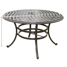 Load image into Gallery viewer, Aluminum 49&quot; Round Dining Table

