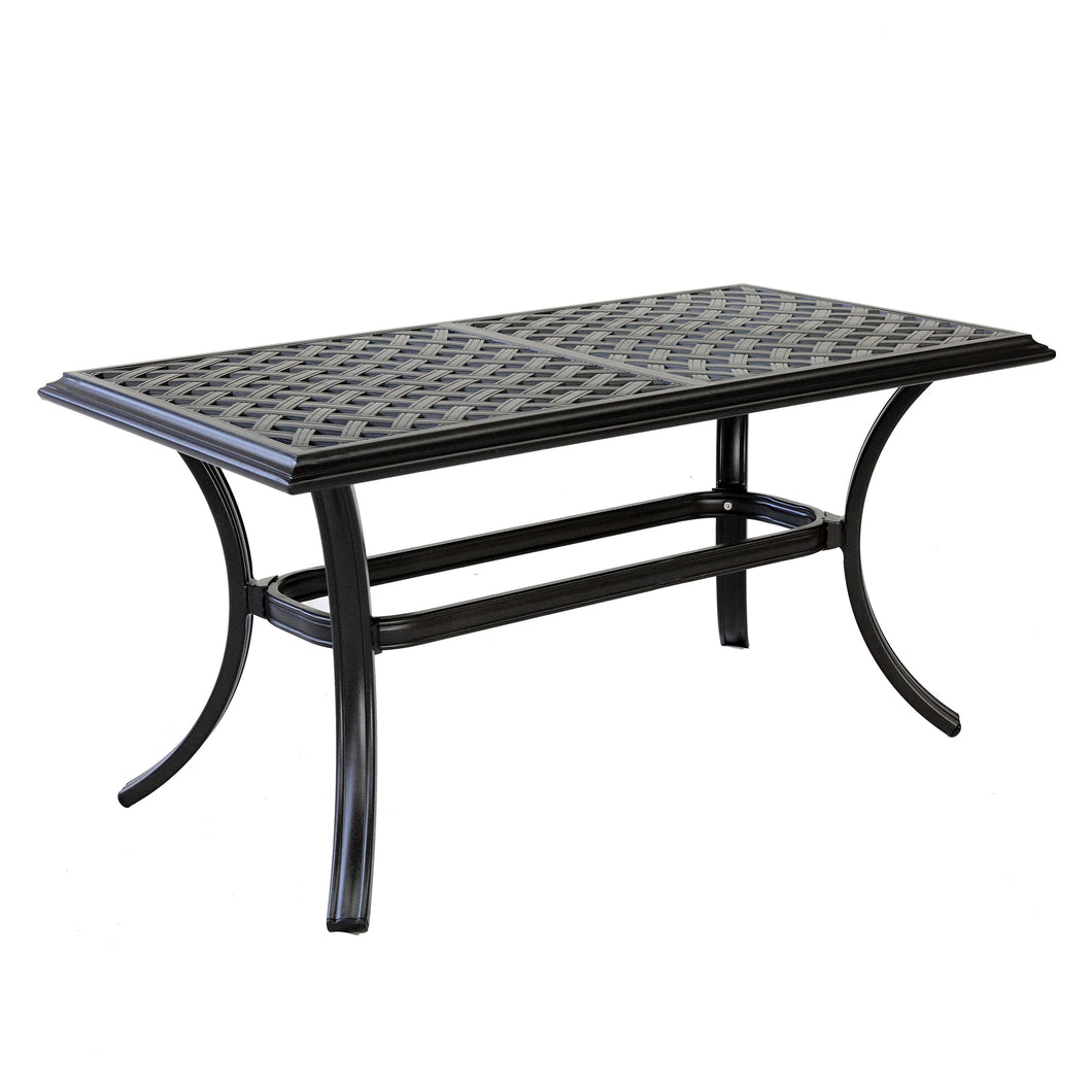 Aluminum 21x42 Inch Standard Coffee Table