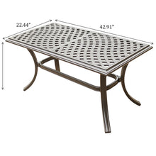 Load image into Gallery viewer, Aluminum 21x42 Inch Standard Coffee Table
