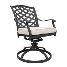 Load image into Gallery viewer, Aluminum Dining Swivel Chair With Cushion
