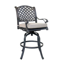 Load image into Gallery viewer, Outdoor Aluminum Bar Stool With Cushion
