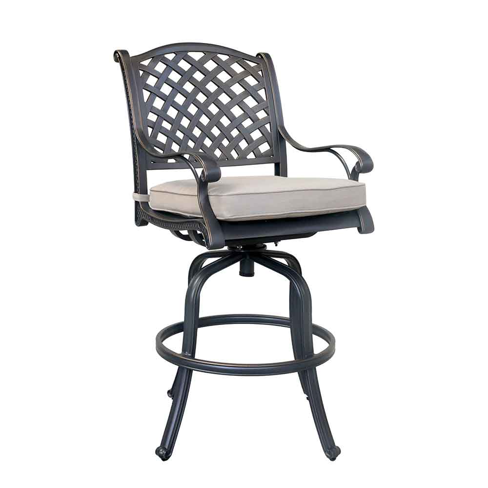 Outdoor Aluminum Bar Stool With Cushion