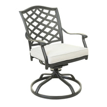 Load image into Gallery viewer, Aluminum Dining Swivel Chair With Cushion
