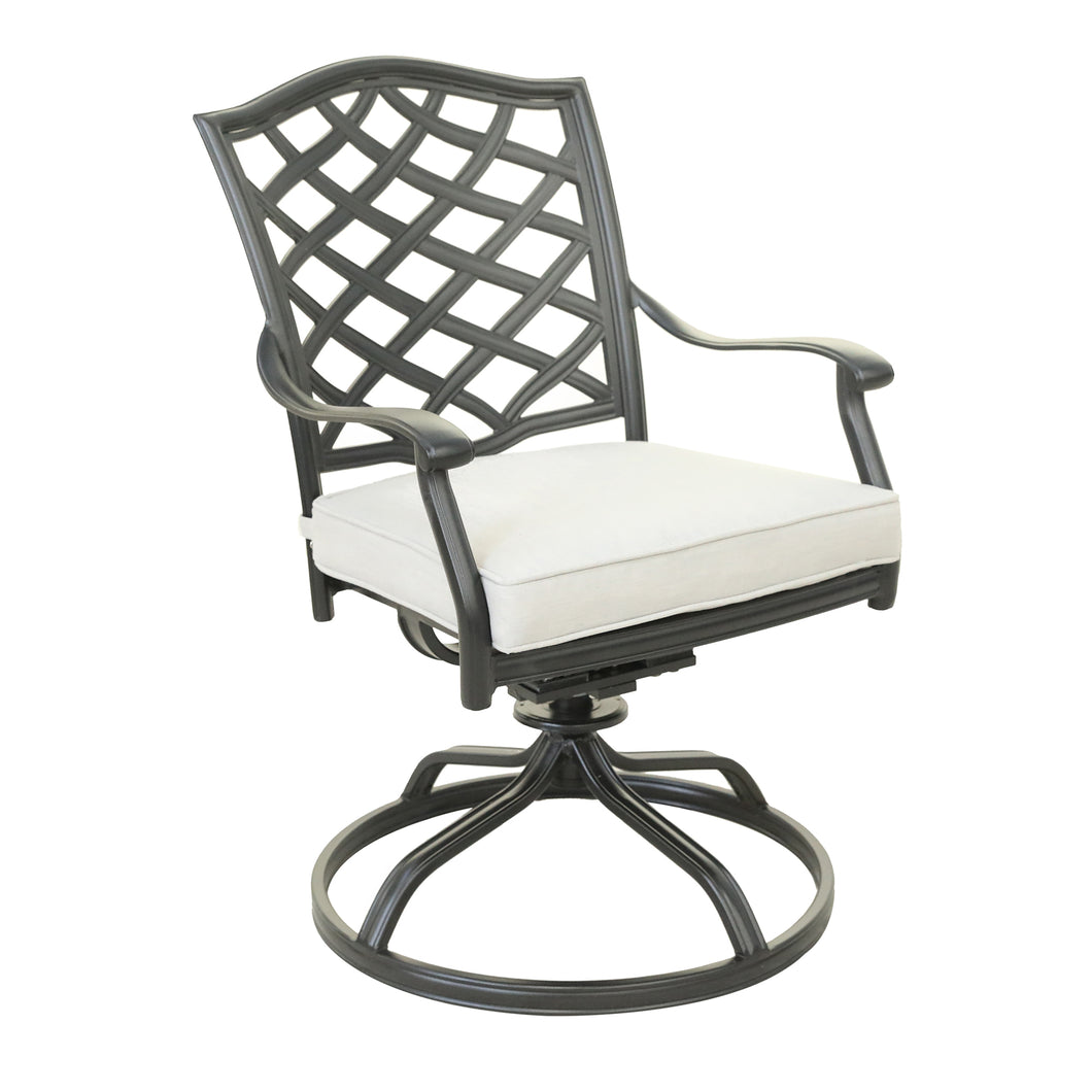 Aluminum Dining Swivel Chair With Cushion