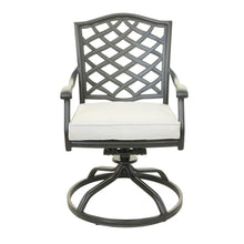 Load image into Gallery viewer, Aluminum Dining Swivel Chair With Cushion
