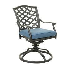 Load image into Gallery viewer, Aluminum Dining Swivel Chair With Cushion
