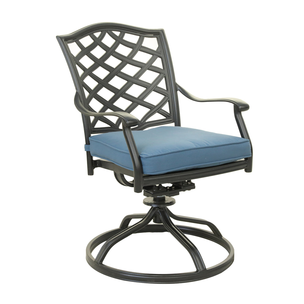 Aluminum Dining Swivel Chair With Cushion