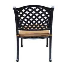 Load image into Gallery viewer, Cast Aluminum Dining Arm Chair With Brown Cushion
