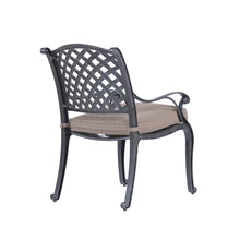 Load image into Gallery viewer, Indoor/Outdoor Dining Arm Chair With Dupione Brown Cushion
