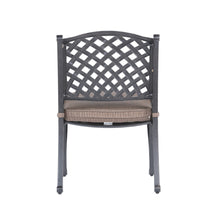 Load image into Gallery viewer, Indoor/Outdoor Dining Arm Chair With Dupione Brown Cushion
