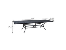 Load image into Gallery viewer, Cast Aluminum Rectangle Extension Dining Table
