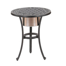 Load image into Gallery viewer, Aluminum 21&quot; Round Table With Ice Bucket
