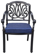 Load image into Gallery viewer, Dining Armchair With Cushion, Aluminum Frame, Dessert Night/Navy Blue
