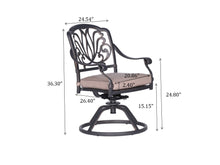 Load image into Gallery viewer, Cast Aluminum Aluminum Dining Swivel Rocker With Sunbrella Cushion
