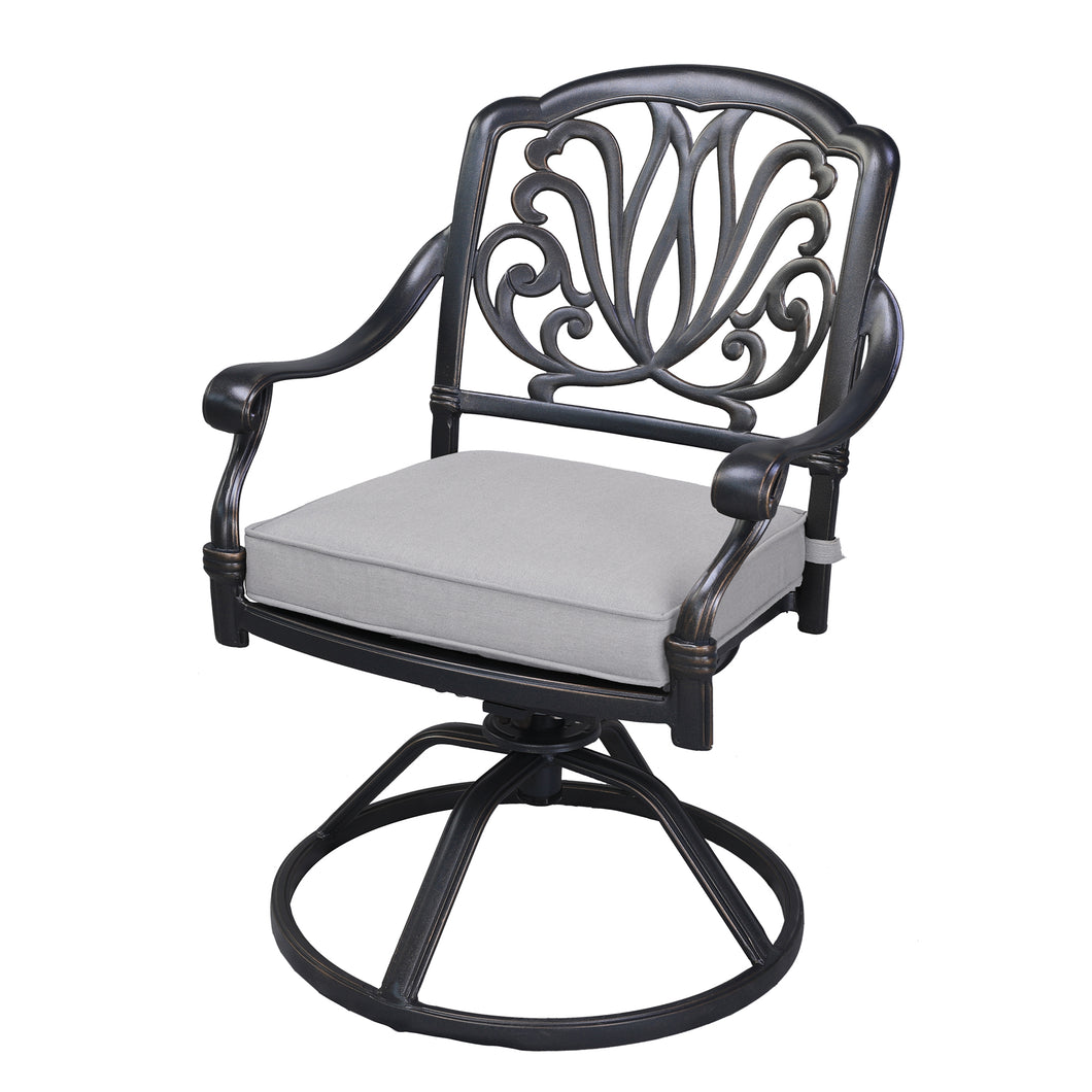 Cast Aluminum Dining Swivel Rocker With Cushion
