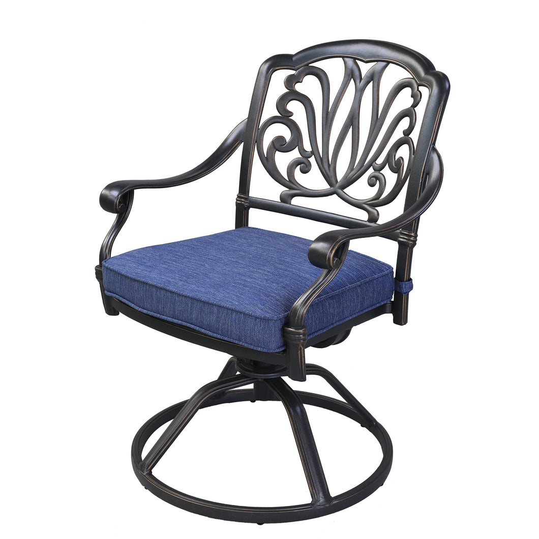 Dining Swivel Rocker With Cushion, Dessert Night/Navy Blue