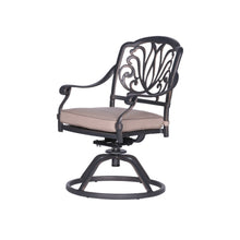 Load image into Gallery viewer, Cast Aluminum Aluminum Dining Swivel Rocker With Sunbrella Cushion
