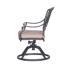 Load image into Gallery viewer, Cast Aluminum Aluminum Dining Swivel Rocker With Sunbrella Cushion
