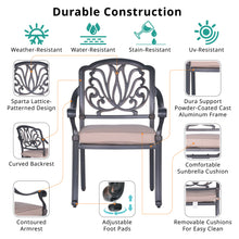 Load image into Gallery viewer, Aluminum Dining Armchair With Sunbrella Cushion
