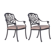 Load image into Gallery viewer, Aluminum Dining Armchair With Sunbrella Cushion
