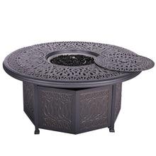Load image into Gallery viewer, Outdoor Modern 52 Inch Chat Height Gas Fire Pit Table with Doors

