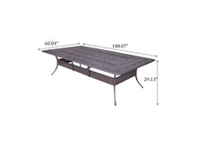 Load image into Gallery viewer, Cast Aluminum Rectangle Dining Table
