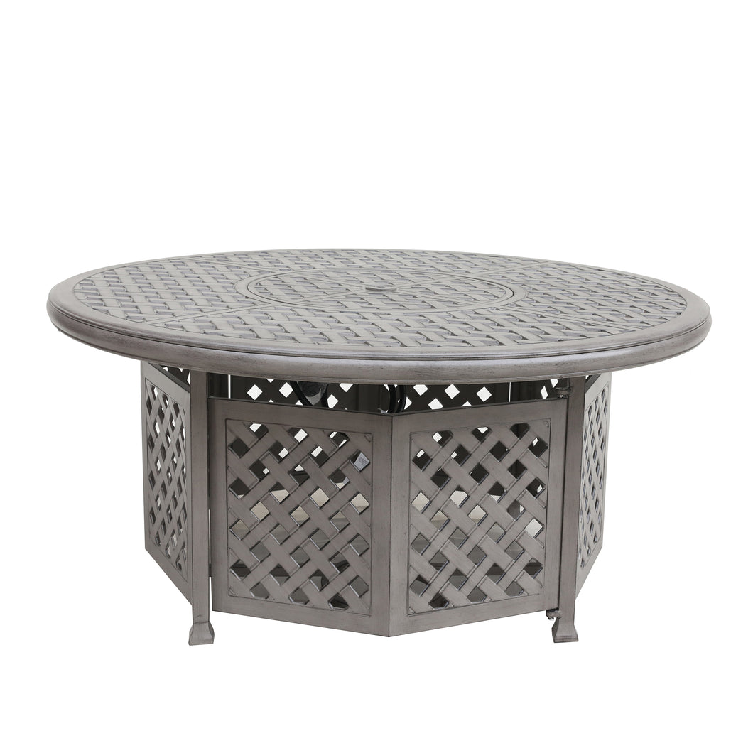 Cast Aluminum Propane Gas Firepit Table