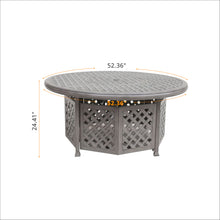 Load image into Gallery viewer, Cast Aluminum Propane Gas Firepit Table
