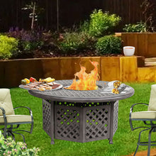 Load image into Gallery viewer, Cast Aluminum Propane Gas Firepit Table
