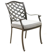 Load image into Gallery viewer, Aluminum Dining Arm Chair With Sunbrella Cushion
