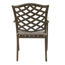 Load image into Gallery viewer, Aluminum Dining Arm Chair With Sunbrella Cushion
