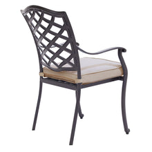 Load image into Gallery viewer, Aluminum Dining Arm Chair With Sunbrella Cushion
