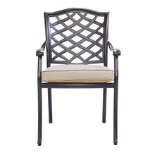 Load image into Gallery viewer, Aluminum Dining Arm Chair With Sunbrella Cushion
