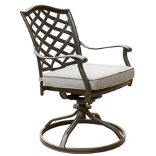 Load image into Gallery viewer, Aluminum Dining Swivel Chair With Sunbrella Cushion
