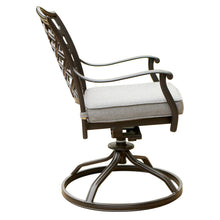 Load image into Gallery viewer, Aluminum Dining Swivel Chair With Sunbrella Cushion
