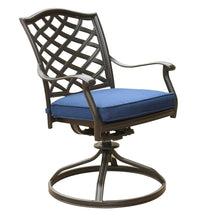 Load image into Gallery viewer, Aluminum Dining Swivel Chair With Cushion

