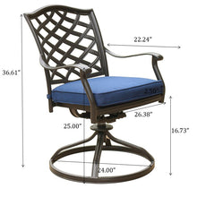 Load image into Gallery viewer, Aluminum Dining Swivel Chair With Cushion

