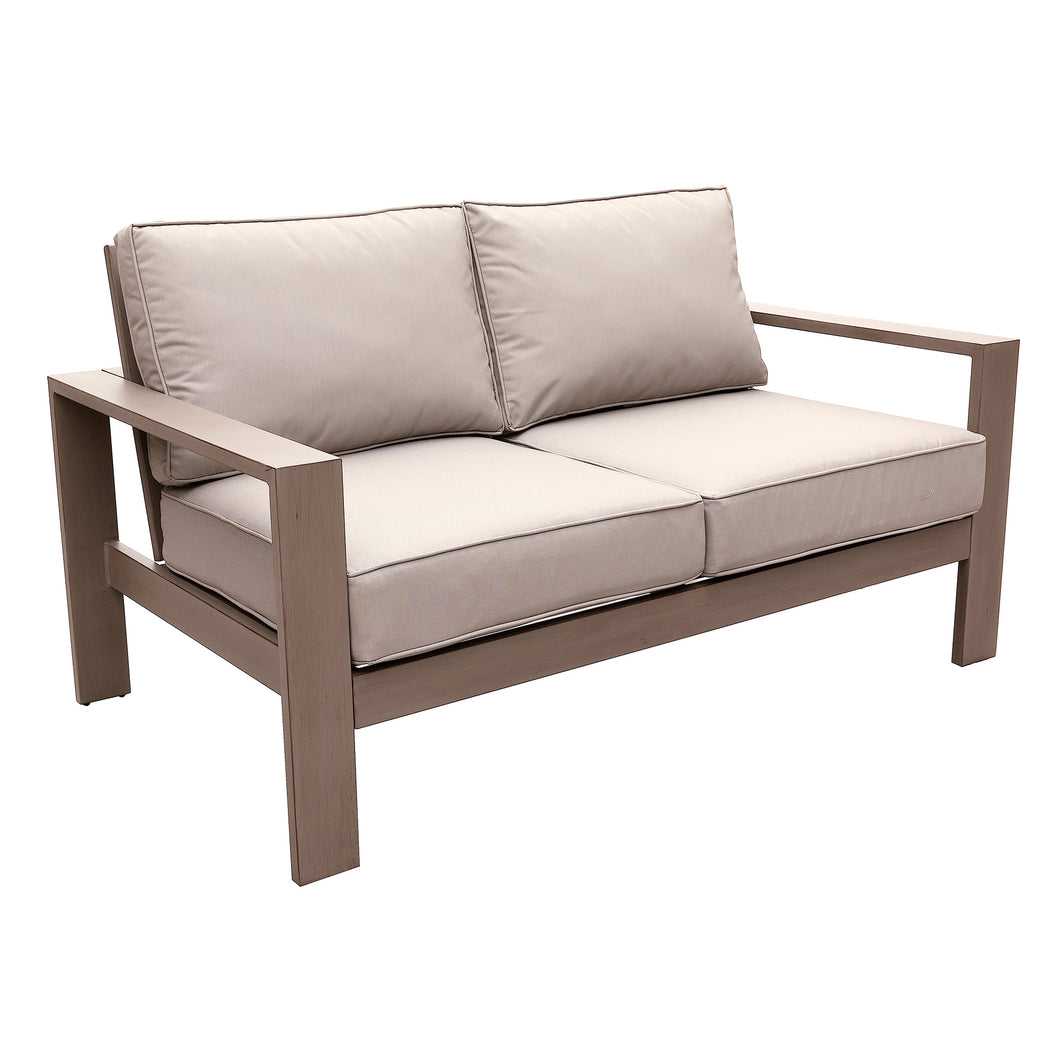 Outdoor Aluminum Loveseat With Cushion