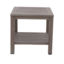 Load image into Gallery viewer, Outdoor Aluminum End Table with Shelf
