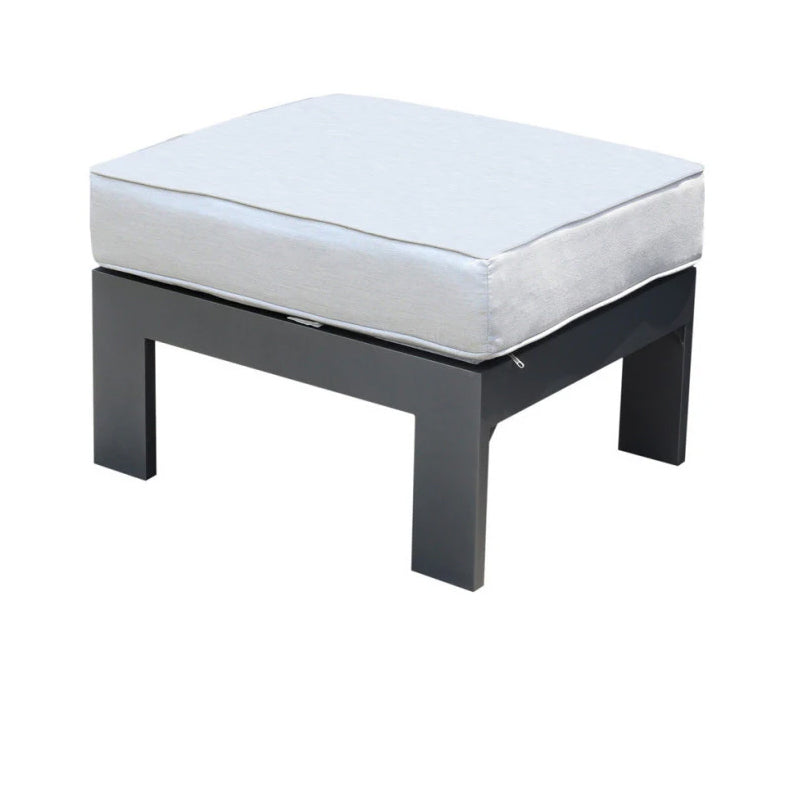 Outdoor Aluminum Ottoman With Cushion