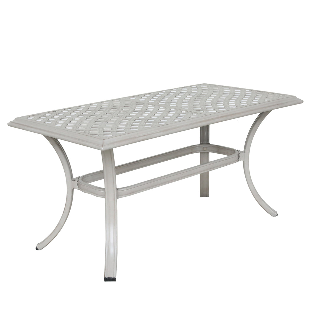 Aluminum 21x42 Inch Standard Coffee Table