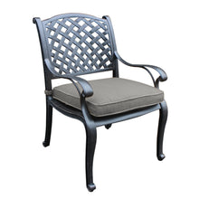 Load image into Gallery viewer, Aluminum Outdoor Dining Arm Chair With Sunbrella Cushion
