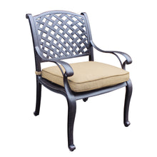 Load image into Gallery viewer, Aluminum Outdoor Dining Arm Chair With Sunbrella Cushion
