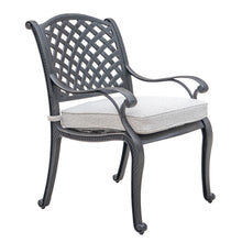 Load image into Gallery viewer, Cast Aluminum Dining Arm Chair With Sandstorm Color Cushion

