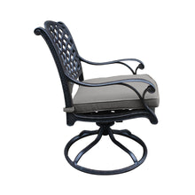 Load image into Gallery viewer, Outdoor Aluminum Dining Swivel Rocker Chair with Sunbrella Cushion
