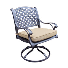 Load image into Gallery viewer, Outdoor Aluminum Dining Swivel Rocker Chair with Sunbrella Cushion
